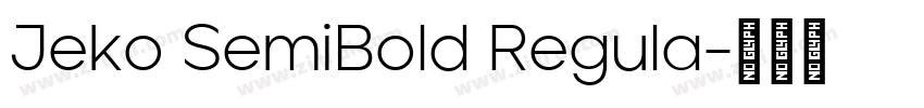 Jeko SemiBold Regula字体转换